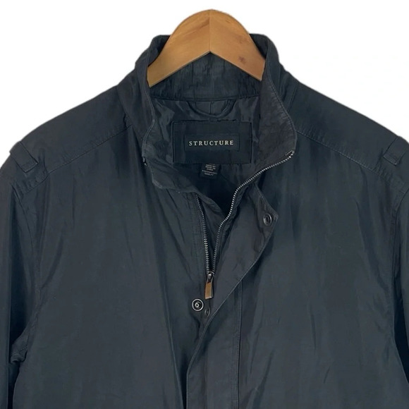 B15 Men’s STRUCTURE Modern Trendy Full Zip Utility Jacket M - Picture 3 of 5